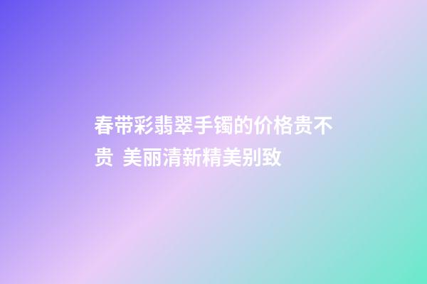 春带彩翡翠手镯的价格贵不贵  美丽清新精美别致